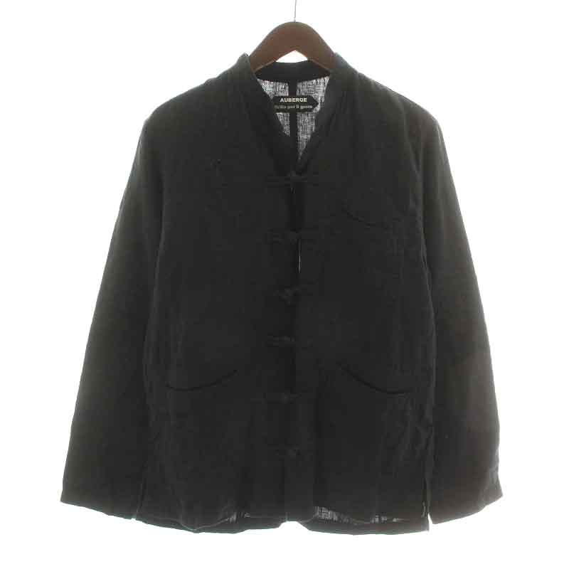 AUBERGE チャイナジャケット ブラック リネン 38 S 良品