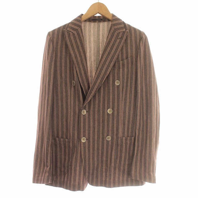 ラルディーニ LARDINI 新ロゴ ダブル テーラードジャケット ピークド 