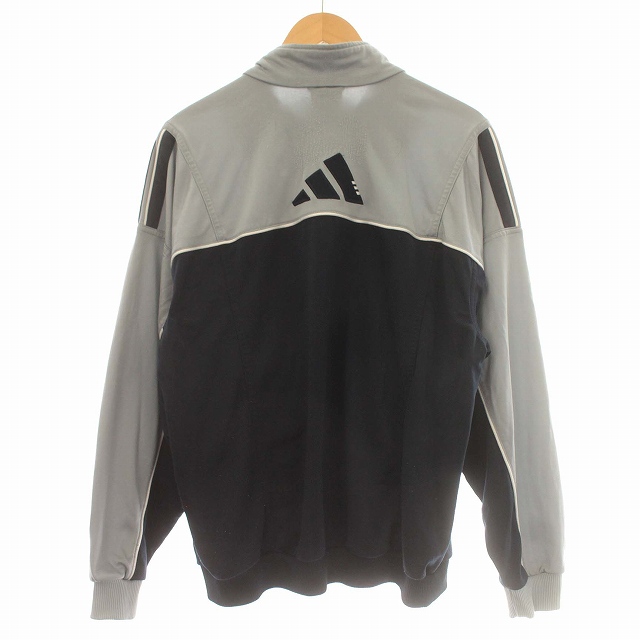 アディダス adidas トラックジャケット ジャージ L グレー ネイビー 