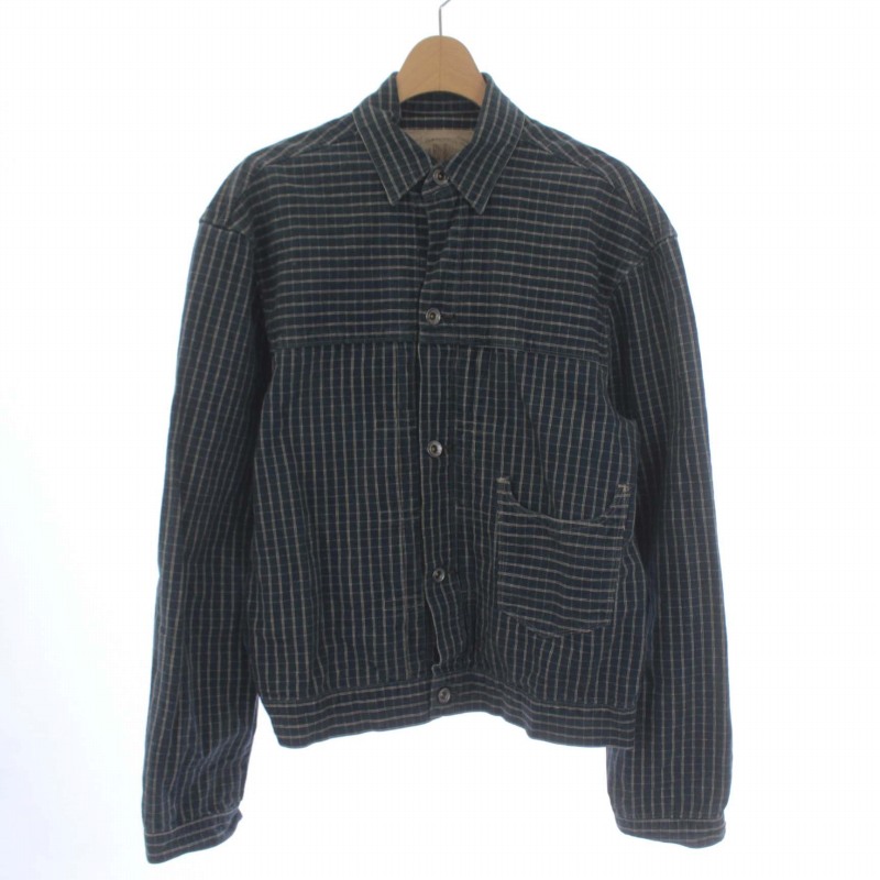 ダブルアールエル RRL RALPH LAUREN シャツジャケット チェック 麻 