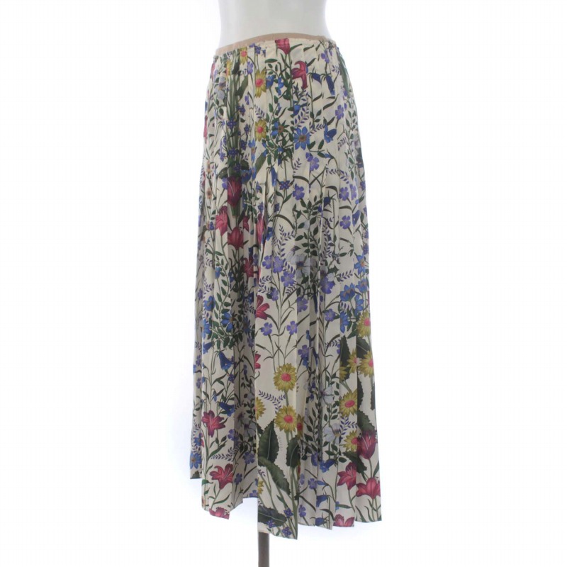 GUCCI 花柄 プリーツロングスカート