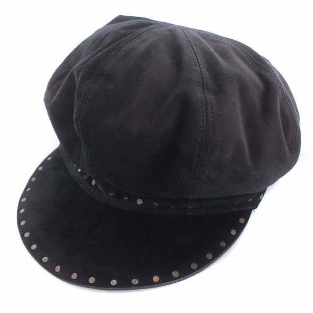 セリーヌ CELINE ヴィンテージ キャスケット スタッズ スエード レザー