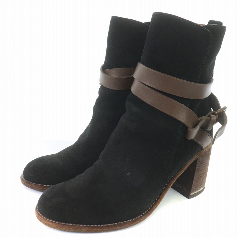 シーバイクロエ SEE BY CHLOE ショートブーツ スエード チャンキー 