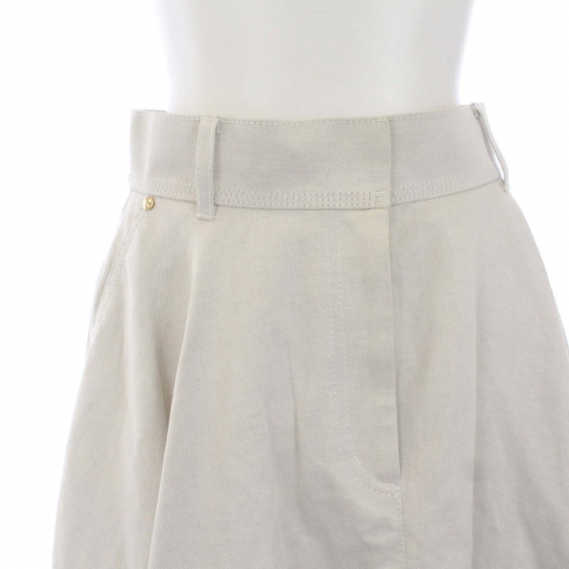 エブール ebure 22SS リネンコットンツイルフレアスカート ロング 36 S  