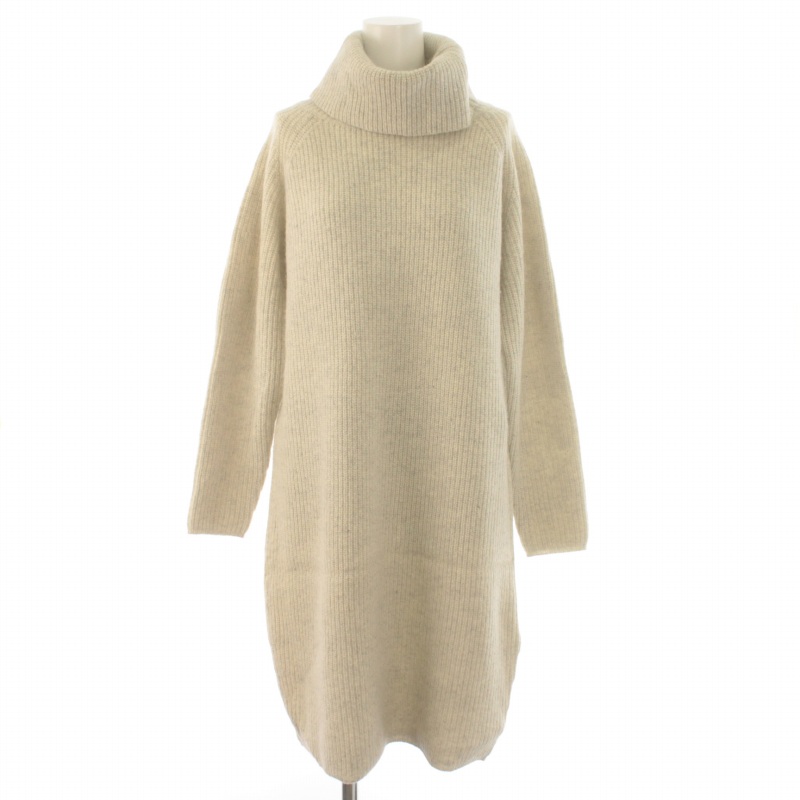 トゥモローランド TOMORROWLAND ウールアンゴラオフタートルワンピース  