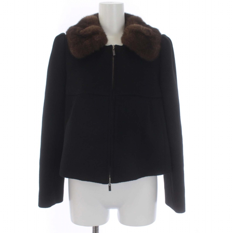 フォクシー FOXEY パウダーショコラ ステンカラージャケット ミンク  