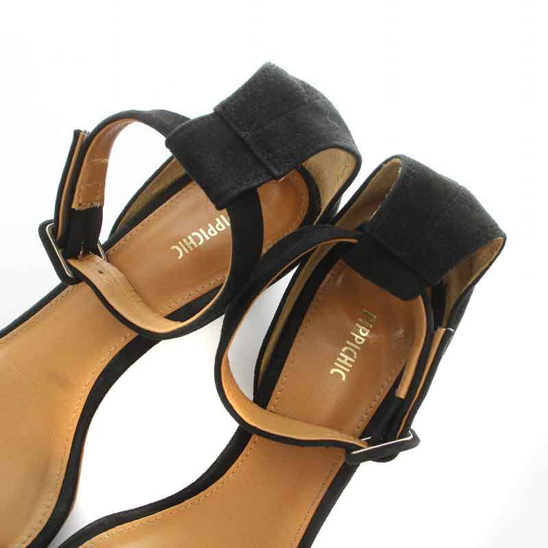 【PIPPICHIC】サンダル　LINDA NUDE 37 ブラック 新品【PIPPICHIC/ピッピシック】LINDA NUDE ストラップサンダル 新品