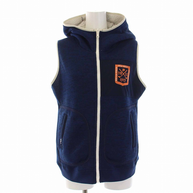 フィラ FILA GOLF ゴルフウェア ボア ベスト リバーシブル ジップ 