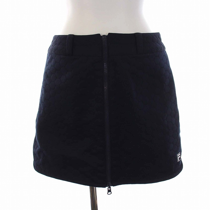 FILA ブラック キルティングスカート M moment+（モーメントプラス）の