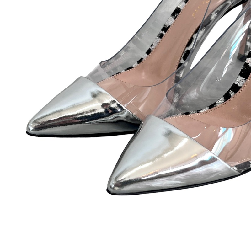 ジャンヴィトロッシ GIANVITO ROSSI パンプス レオパード クリア
