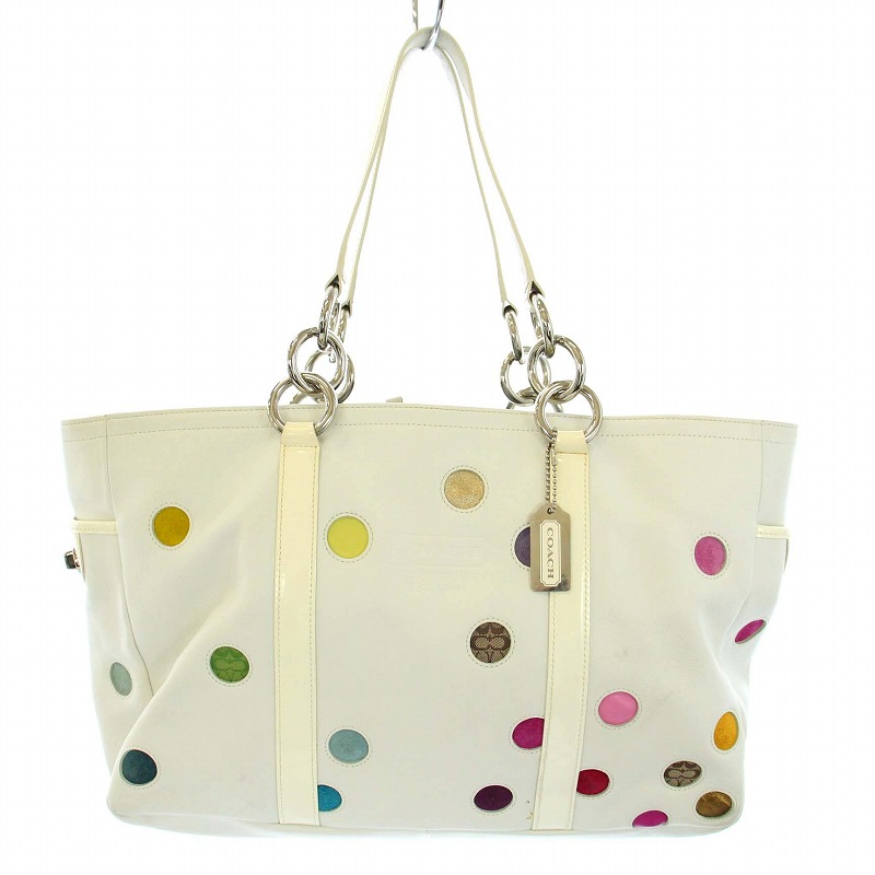 コーチ COACH polka dot gallery tote トートバッグ ショルダーバッグ