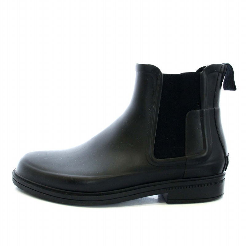 ✨美品✨HUNTER ハンター サイドゴア レインブーツ ブラック 27cm HUNTER（ハンター） レインブーツ レディース サイドゴアブーツ 防水