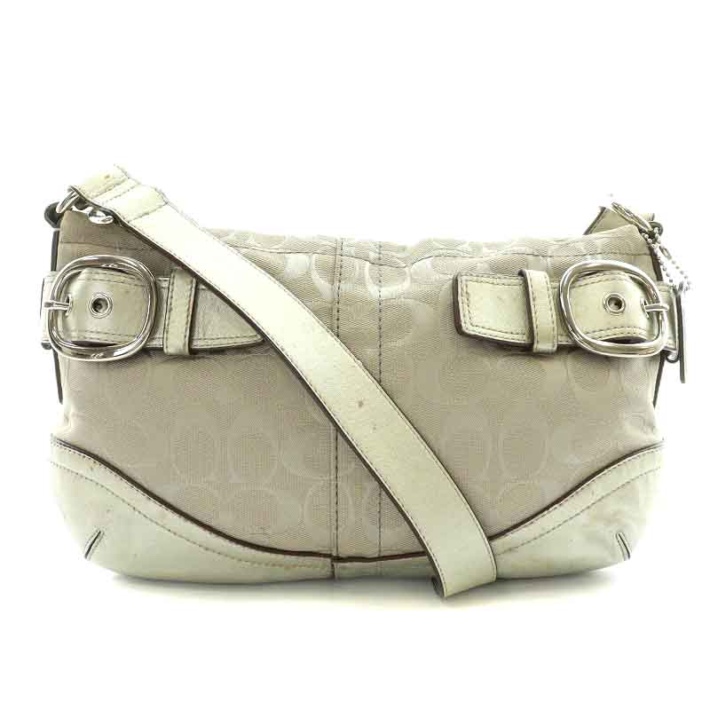コーチ COACH シグネチャー ショルダーバッグ キャンバス レザー コーチ COACH シグネチャー ショルダーバッグ キャンバス レザー