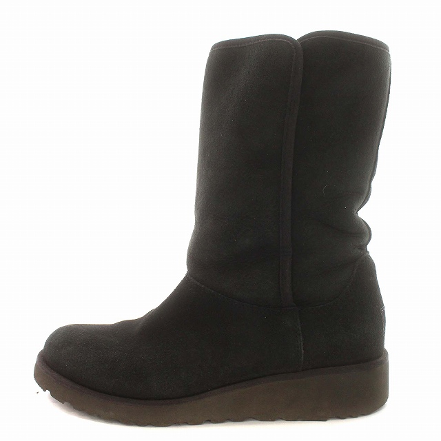 アグ UGG ムートンブーツ 1013428 AMIE アミ US7 24cm 黒 ブラック 