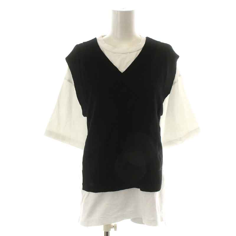 エンフォルド ENFOLD 22SS カットレイヤードTシャツ CUT Layered T 