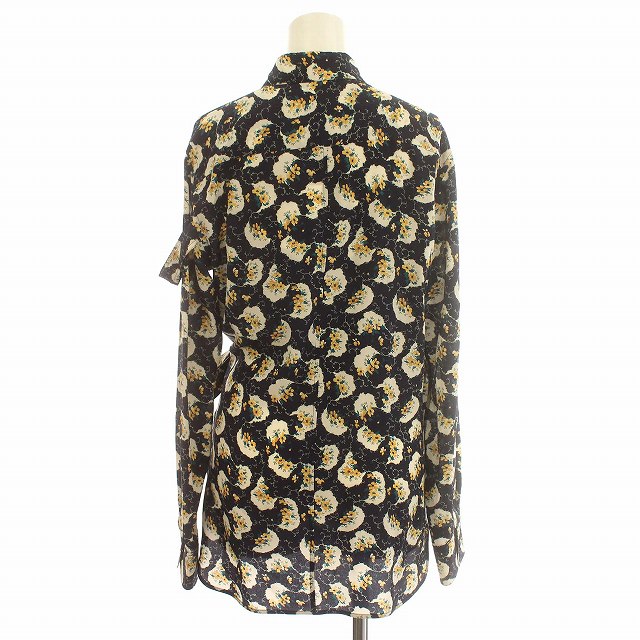 未使用品 クロエ CHLOE 20SS シルク100 シャツ 花柄 リボン 長袖 