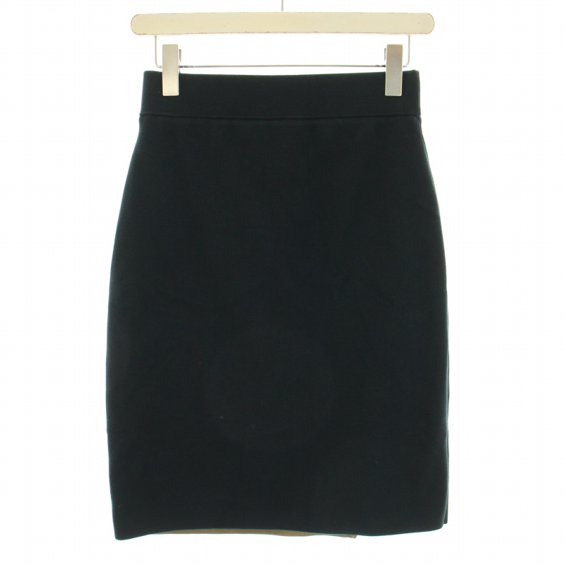 ハイク HYKE スカート ひざ丈 タイト イージー バイカラー 絹混 シルク  