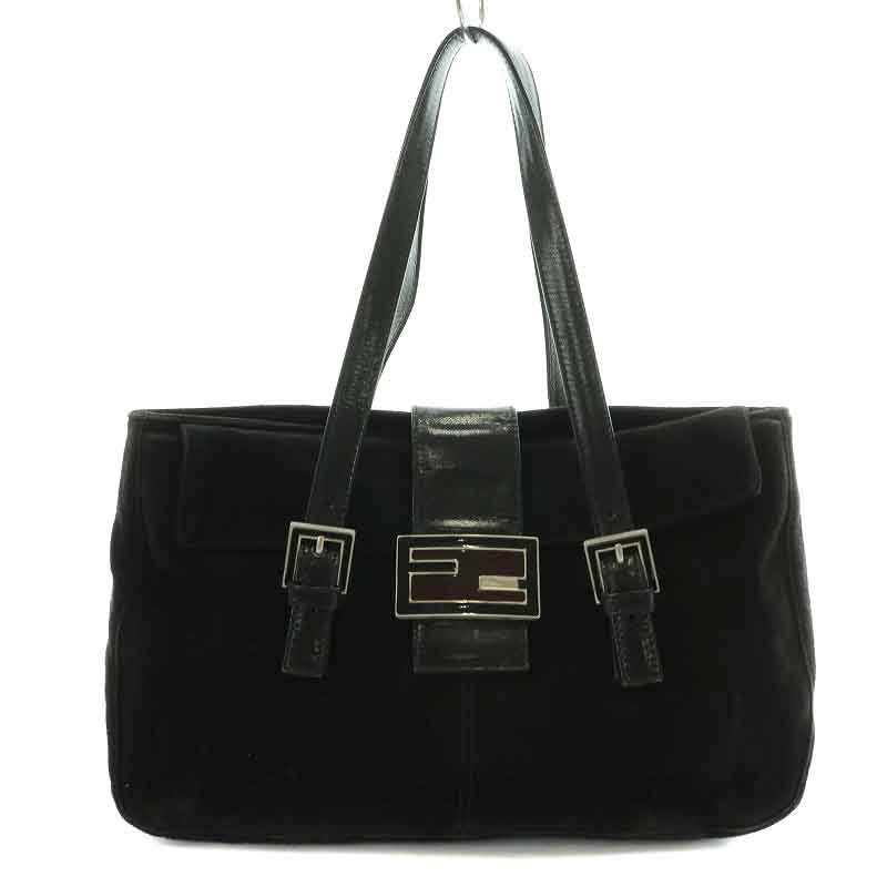 フェンディ FENDI マンマバケット ハンドバッグ トートバッグ スエード 