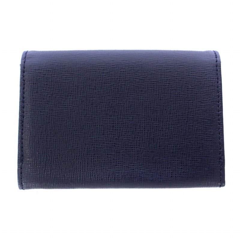 【最終値下げ】POLO カードケース　名刺入れ　ネイビー エンボスレザー カードケース（名刺入れ）｜POLO RALPH LAUREN