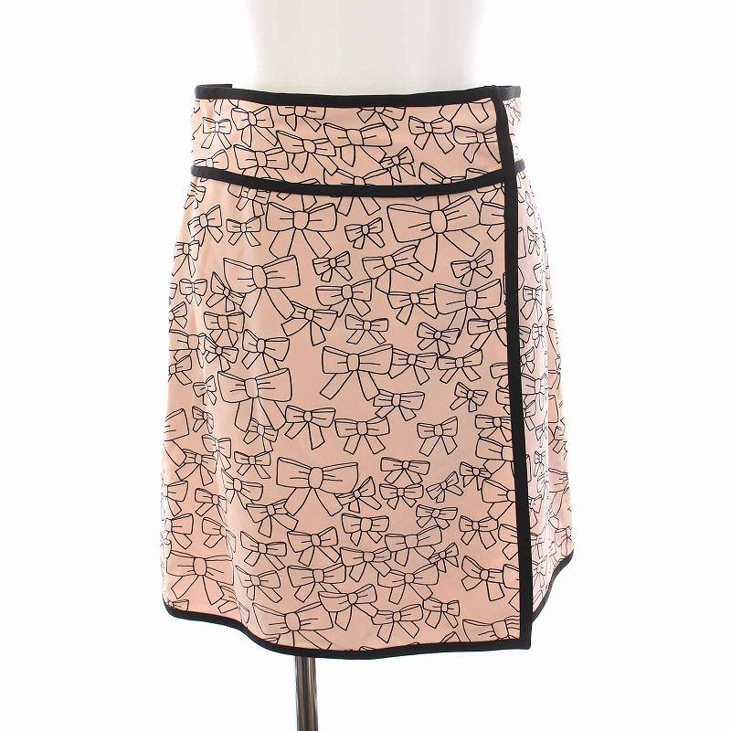 レッド ヴァレンティノ RED VALENTINO ラップスカート ミニ リボン柄 