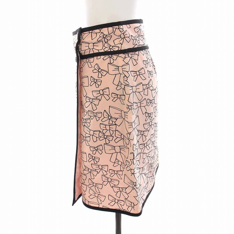 レッド ヴァレンティノ RED VALENTINO ラップスカート ミニ リボン柄  