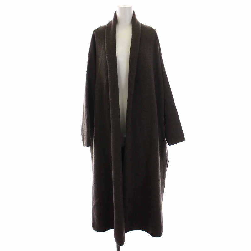 ドゥーズィエムクラス F スムースニットガウンコート ロング  