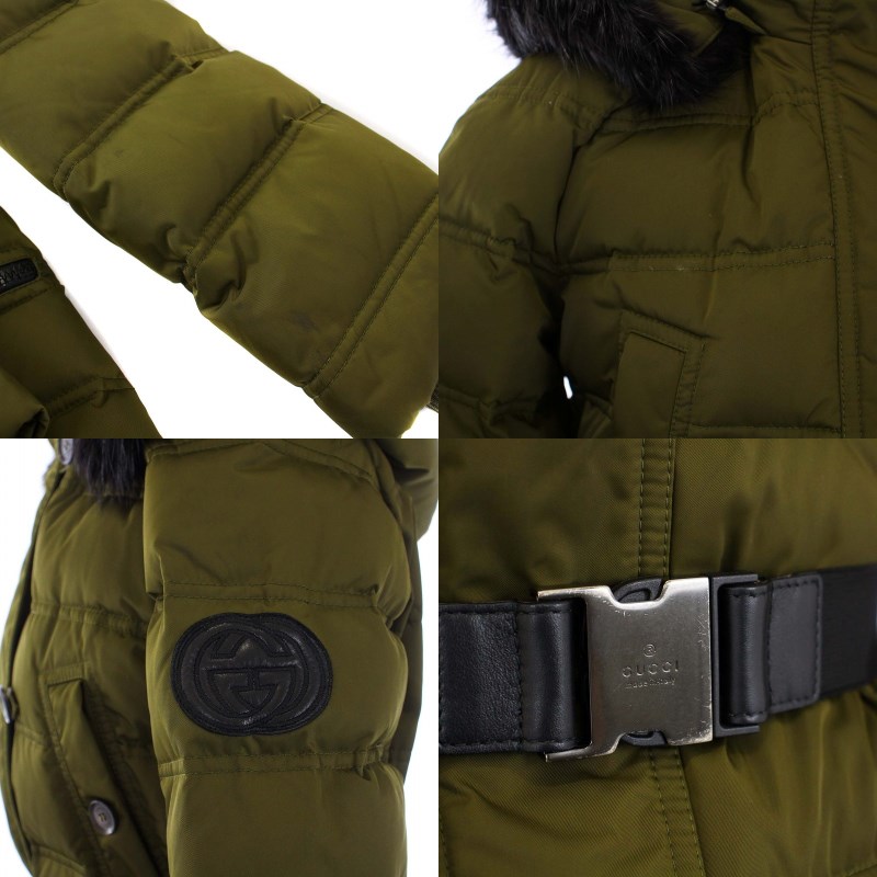 グッチ GUCCI インターロッキングG ダウンジャケット アウター レザー