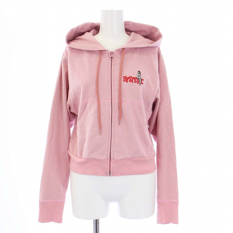 ヒステリック Hysteric 23SS WOMAN刺繍 ジップアップパーカー 