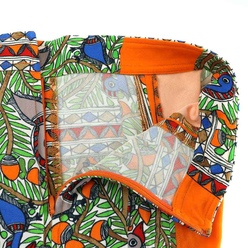 トリーバーチ TORY BURCH フレアスカート ひざ丈 総柄 鳥 バード