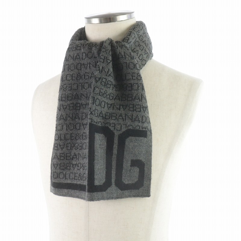 ドルチェ&ガッバーナ ドルガバ DOLCE&GABBANA マフラー ロゴ ウール