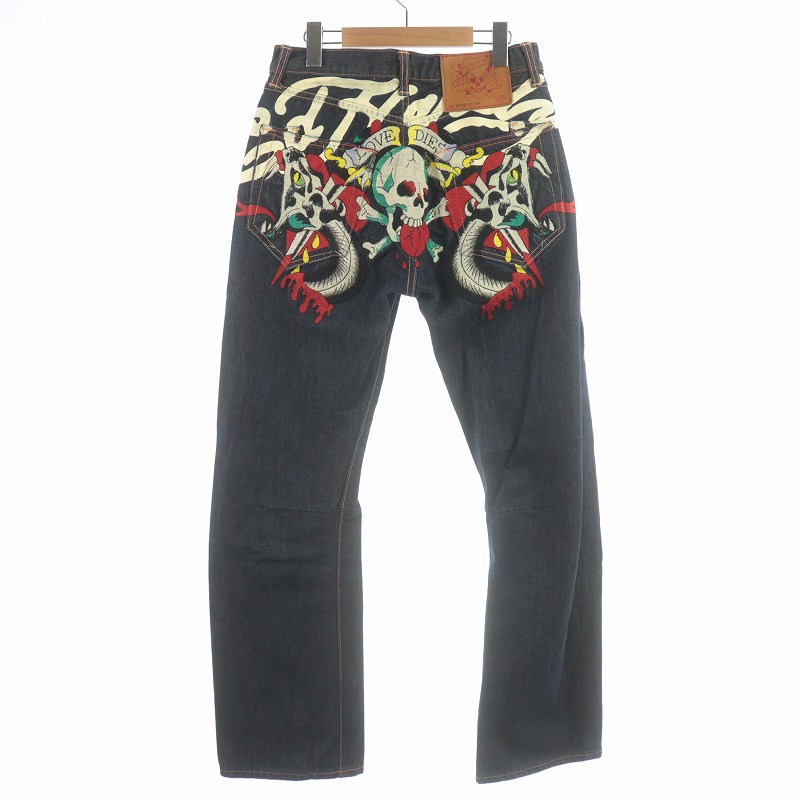 エドハーディー Ed Hardy 2009 デニムパンツ ジーンズ ストレート 