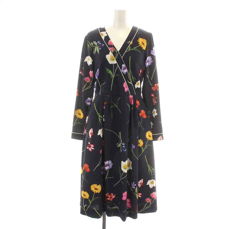 未使用品 チェスティ Chesty 21SS カシュクールプリントワンピース  