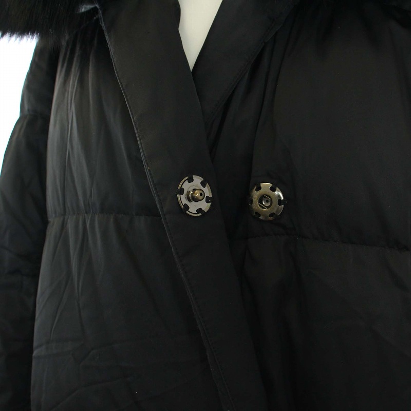 セオリーリュクスダウンコートフォックスファー黒Mサイズ