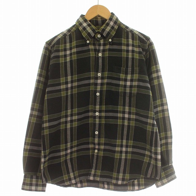 ソフネット SOPHNET. ネルシャツ チェック 長袖 シャツ ボタンダウン M 