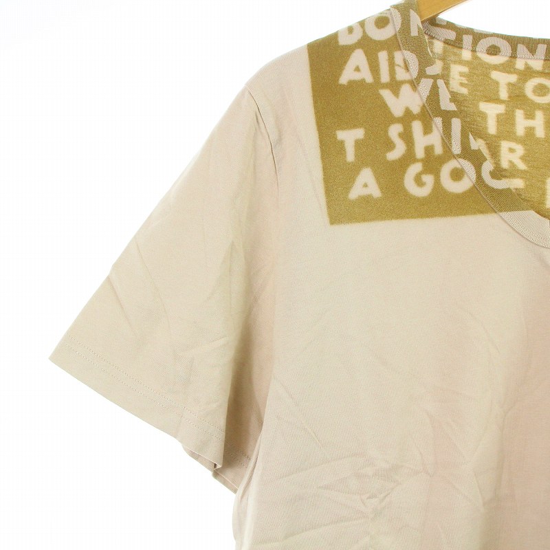 新品】MAISON MARGIELA マルジェラ ロゴ Tシャツ ベージュ M