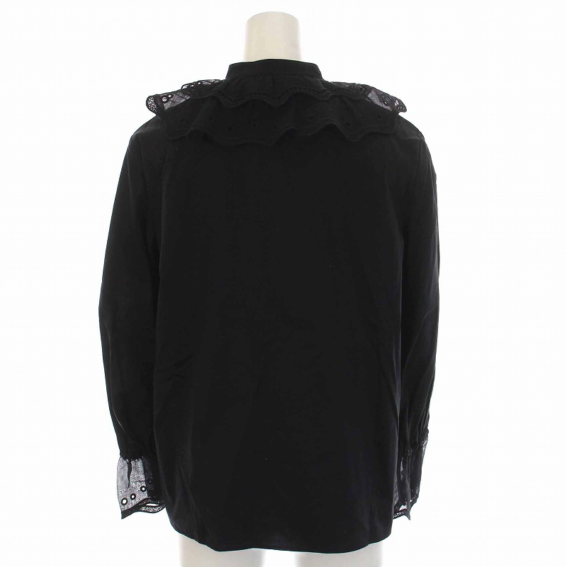 アナイ ANAYI 21AW コットンサテンシシュウエリブラウス シャツ