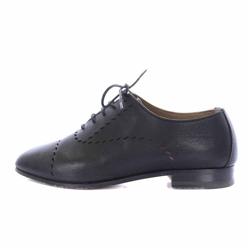 新品同様希少】エルメスHERMES レースアップシューズブラック22cm