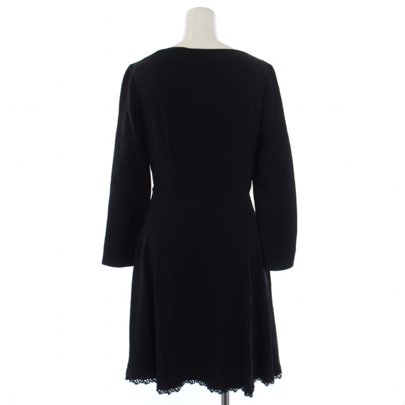 ミュウミュウ miumiu ワンピース 長袖 ひざ丈 ボートネック レース  