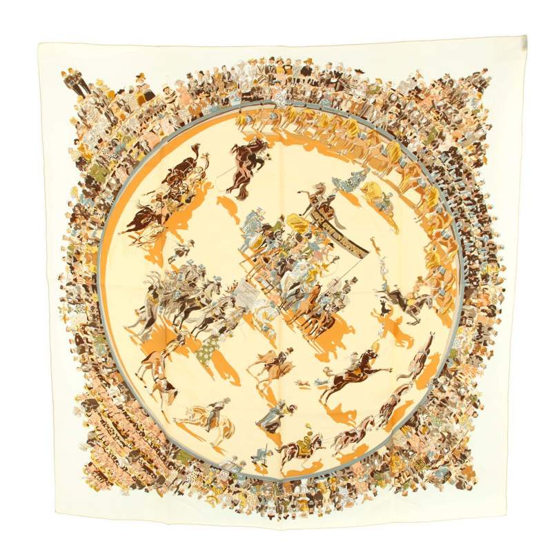 エルメス HERMES カレ90 CIRQUE MOLIER モーリエサーカス スカーフ 絹 