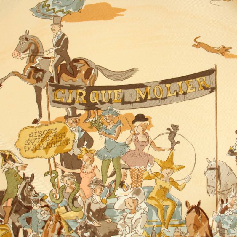 エルメス HERMES カレ90 CIRQUE MOLIER モーリエサーカス スカーフ 絹 