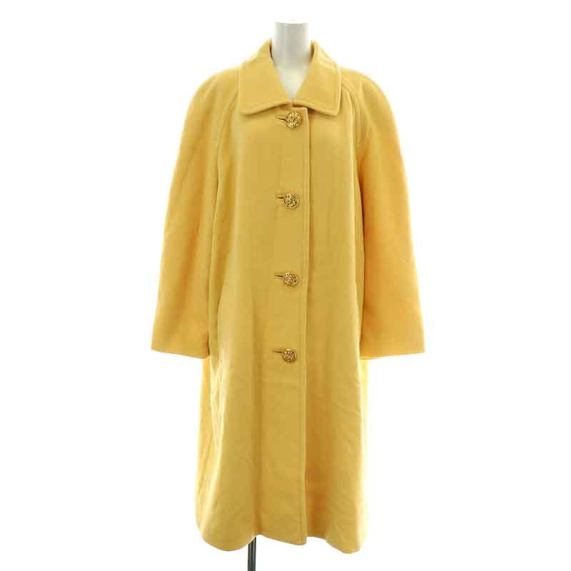 レオナール LEONARD FASHION ステンカラーコート ロング シングル 金 