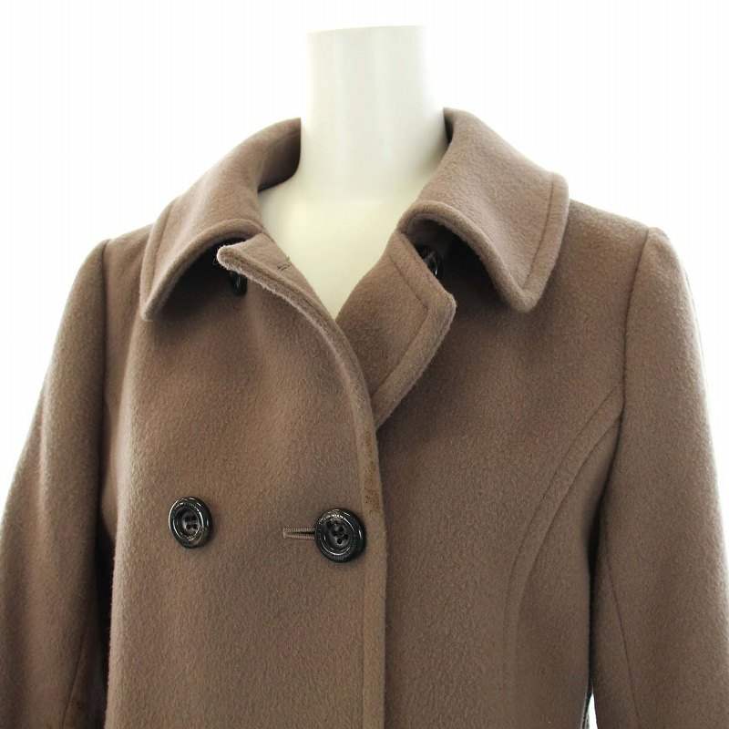 【高級】ブルーレーベルクレストブリッジ ウールコート ロング 茶 レッドチェック ブルーレーベルクレストブリッジ BLUE LABEL CRESTBRIDGE ロング