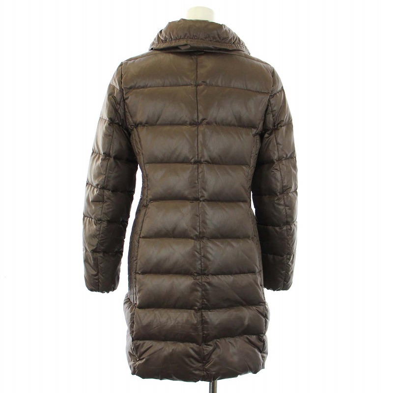 ANAYI アナイ ロングダウンコート Aライン ブルーフォックス 黒 38