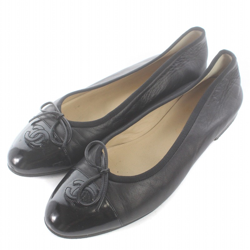 シャネル CHANEL ココマーク パンプス バレエシューズ ラウンドトゥ  
