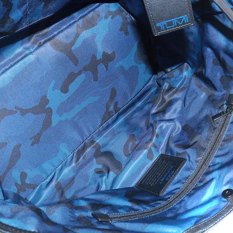 TUMI SOPHNET レザーコンビトートバッグ ポーチ付き ネイビー
