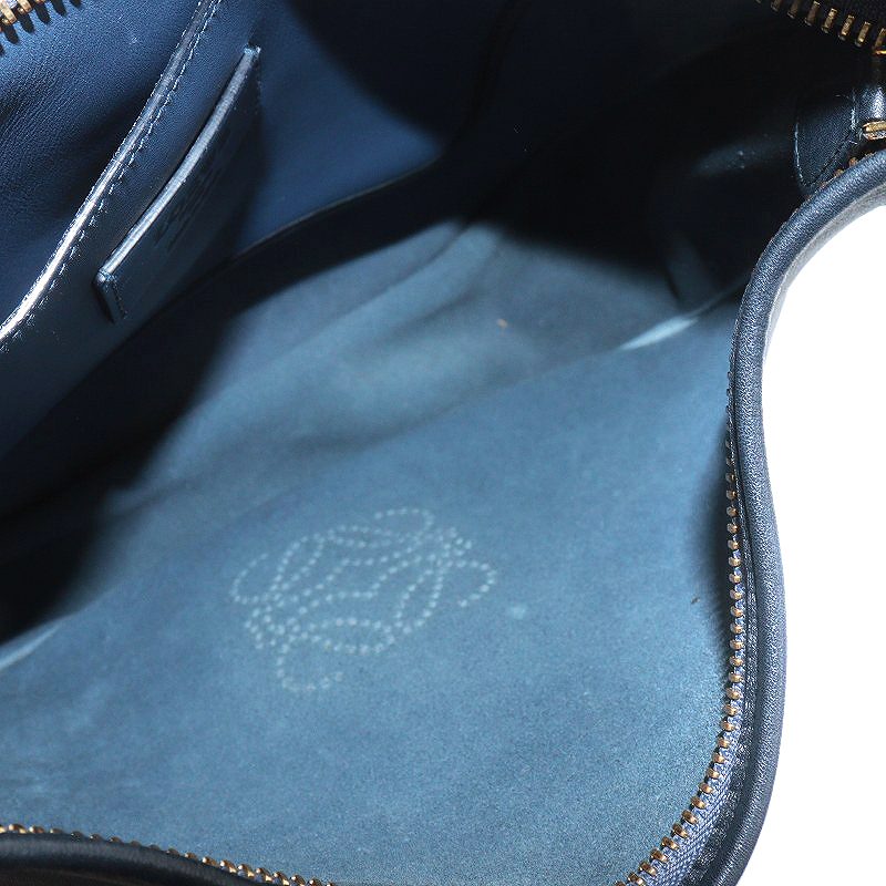 ロエベ LOEWE ソフィア アナグラム ショルダーバッグ レザー 紺