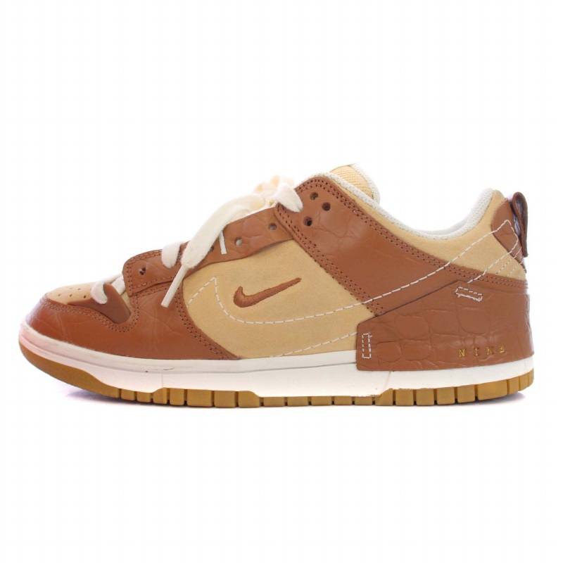 ナイキ NIKE WMNS Dunk Low Disrupt 2 Brown Croc Mineral Clay 