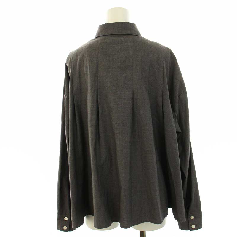 ◆FRED PERRY◆シルク入 シャツ ブラウス 長袖 ブルー UK10 ◇FRED PERRY◇シルク入 シャツ ブラウス 長袖 ブルー UK10