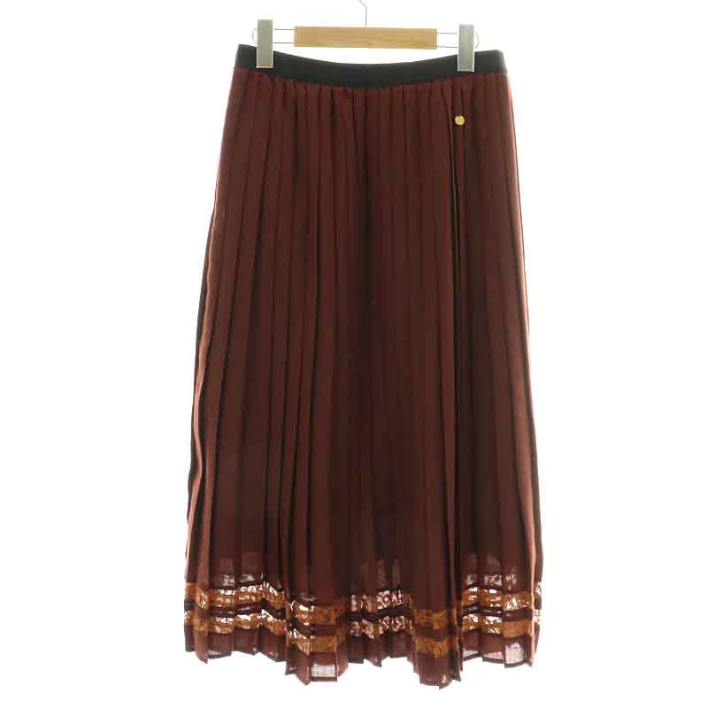 ミュベール muveil プリーツスカート フレア ロング マキシ レース  