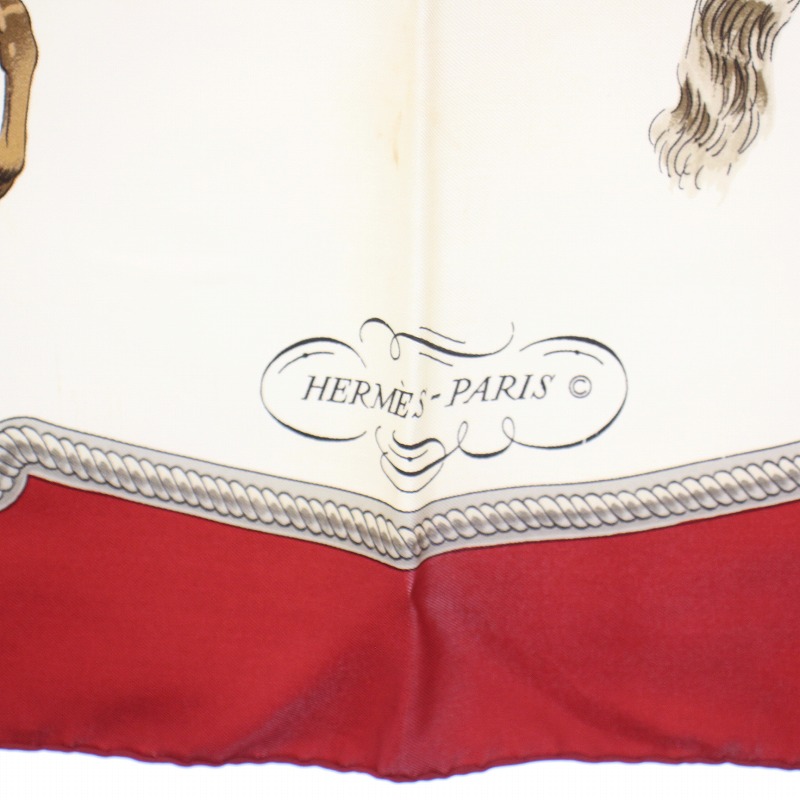 エルメス HERMES カレ90 乗馬風景 REPRISE スカーフ シルク 絹